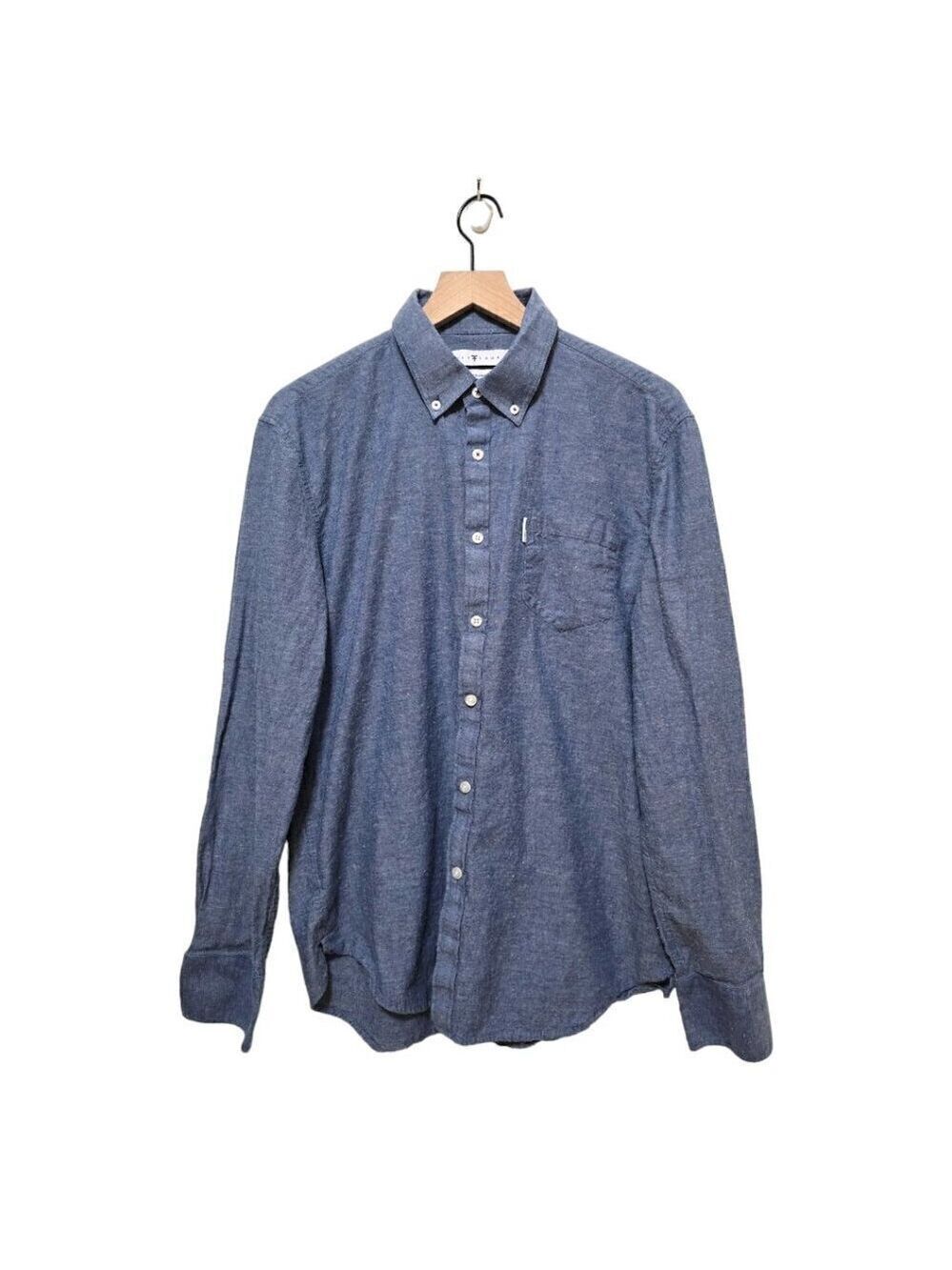 Five Four Speckled Cotton Long Sleeve Casual Button Down Sz L